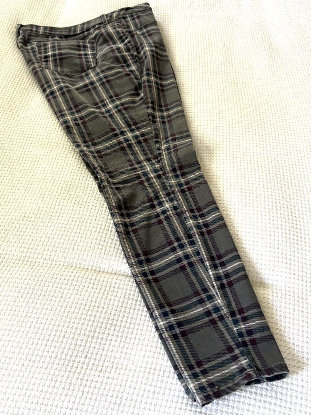 Gray/Maroon Plaid Pants by American Heritage